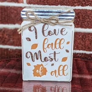 Adorable 🍁FALL🍁 Mason Jar Home Decor Accent